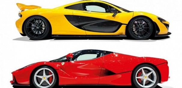 LaFerrari vs McLaren P1: hybrid supercar twin test review (2014)