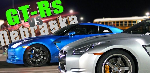 GT-R's Battle Mustangs at Street Races in the Great White North of Nebraska