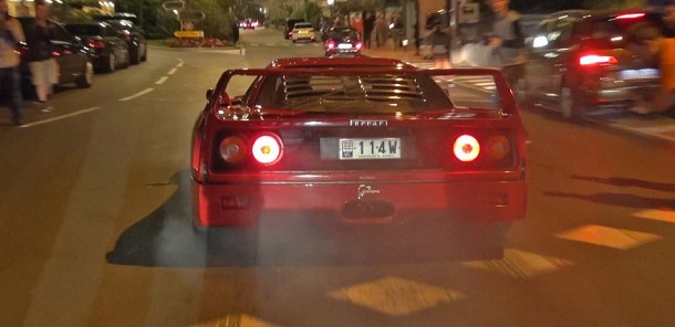 Ferrari F40 w/ Tubi Exhaust - INSANE Powerslide!