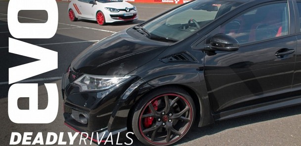 Renaultsport Megane 275 Trophy-R vs Honda Civic Type R | evo DEADLY RIVALS