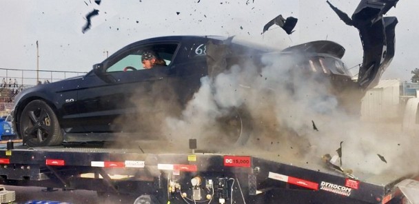 Mustang EXPLODES Tire on Dyno at 150MPH!